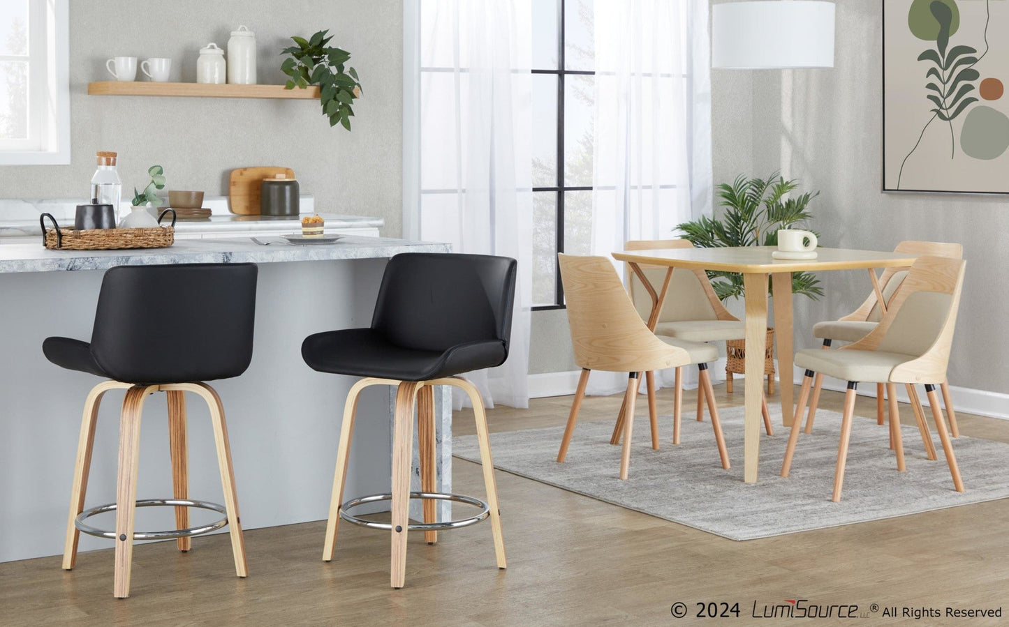 Majestic Office Furniture 24" Fixed-Height Counter Stool - Set of 2