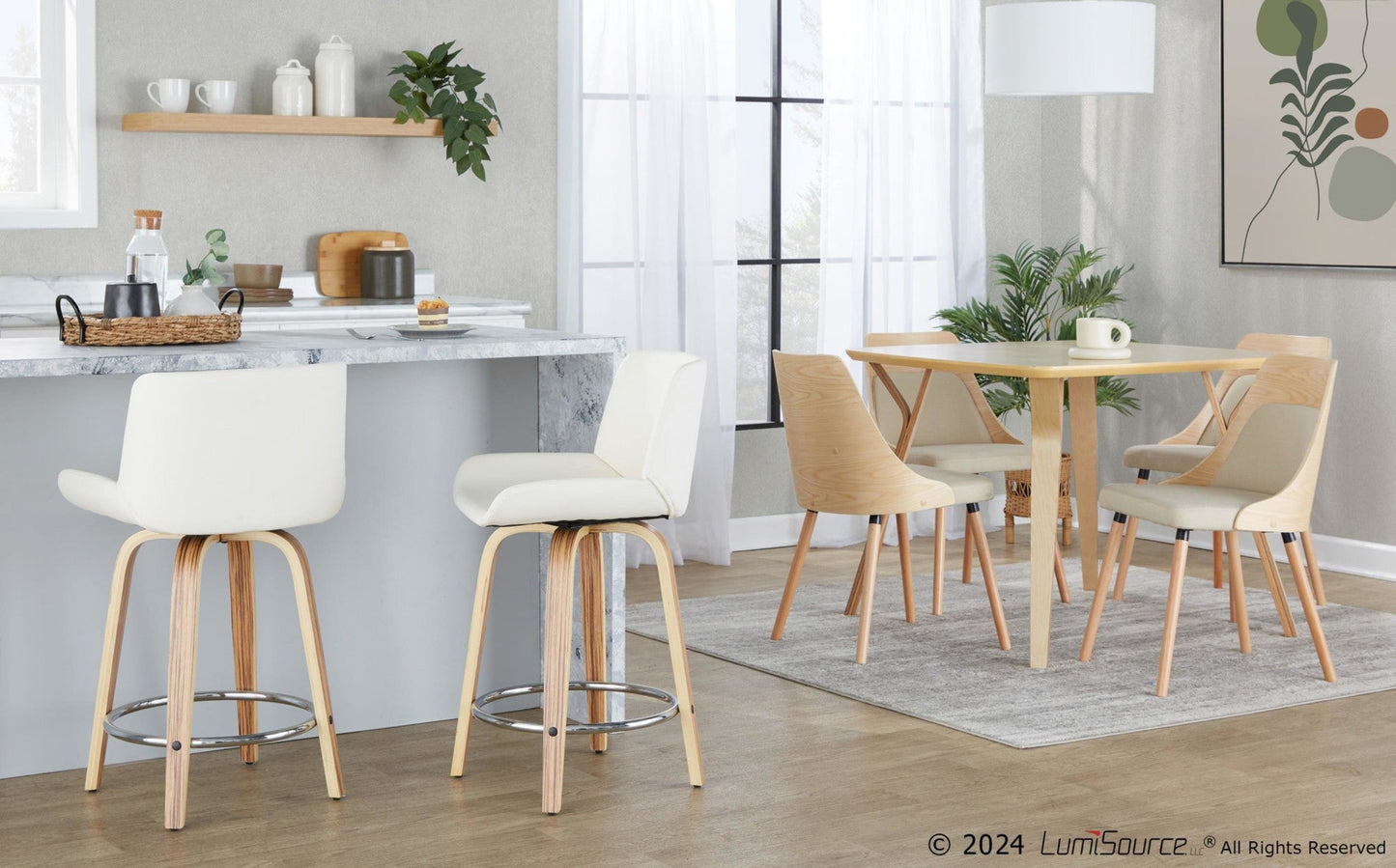 Majestic Office Furniture 24" Fixed-Height Counter Stool - Set of 2