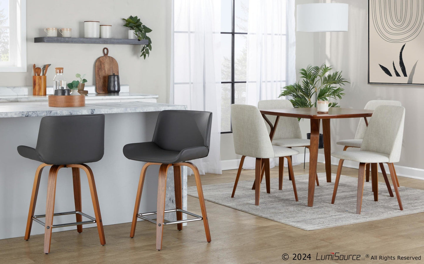 Majestic Office Furniture 24" Fixed-Height Counter Stool - Set of 2