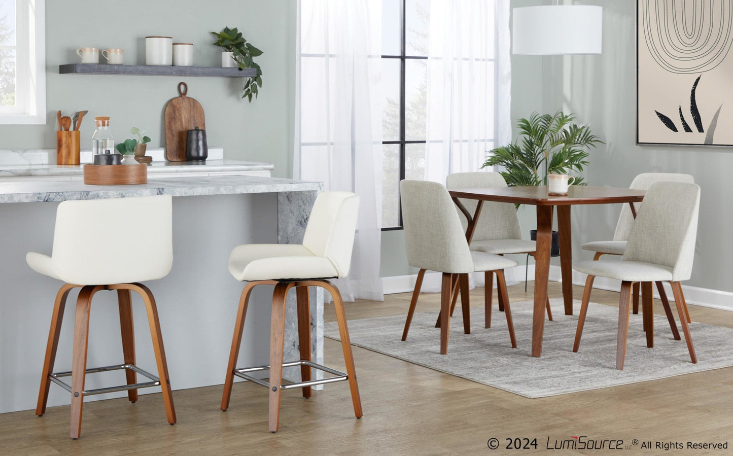 Majestic Office Furniture 24" Fixed-Height Counter Stool - Set of 2