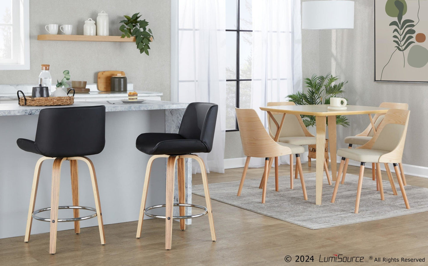 Majestic Office Furniture 25" Fixed-Height Counter Stool - Set of 2