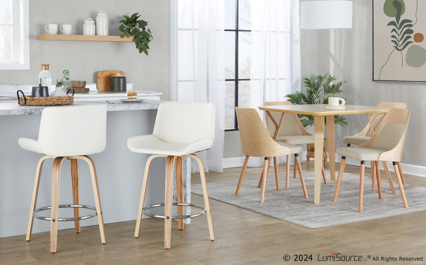 Majestic Office Furniture 25" Fixed-Height Counter Stool - Set of 2