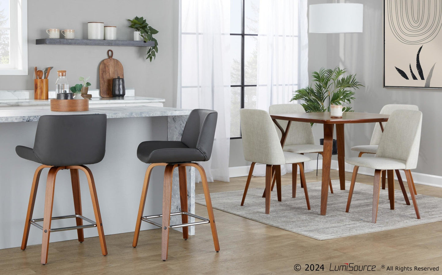 Majestic Office Furniture 25" Fixed-Height Counter Stool - Set of 2