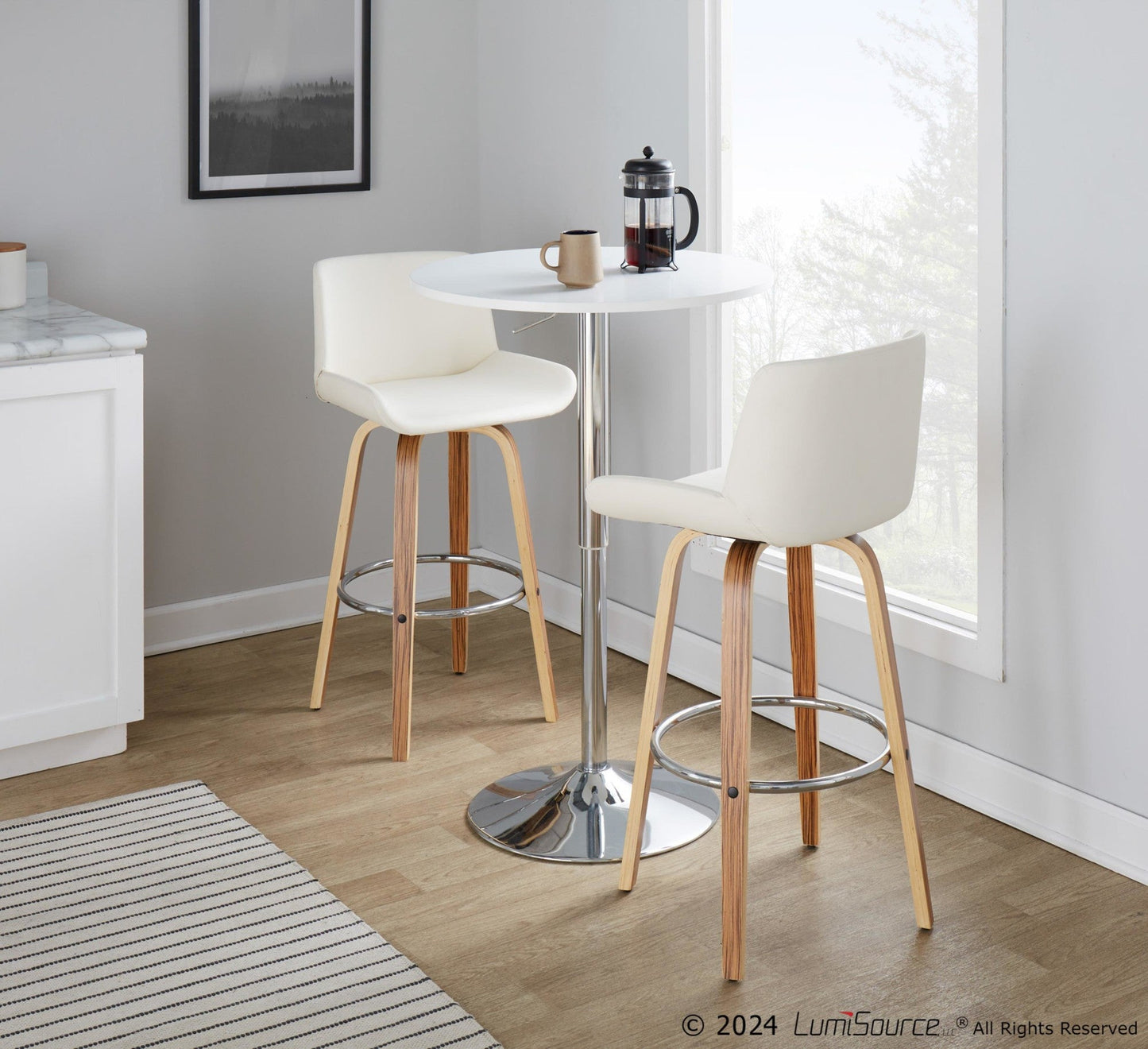 Majestic Office Furniture 30" Fixed-Height Barstool - Set of 2