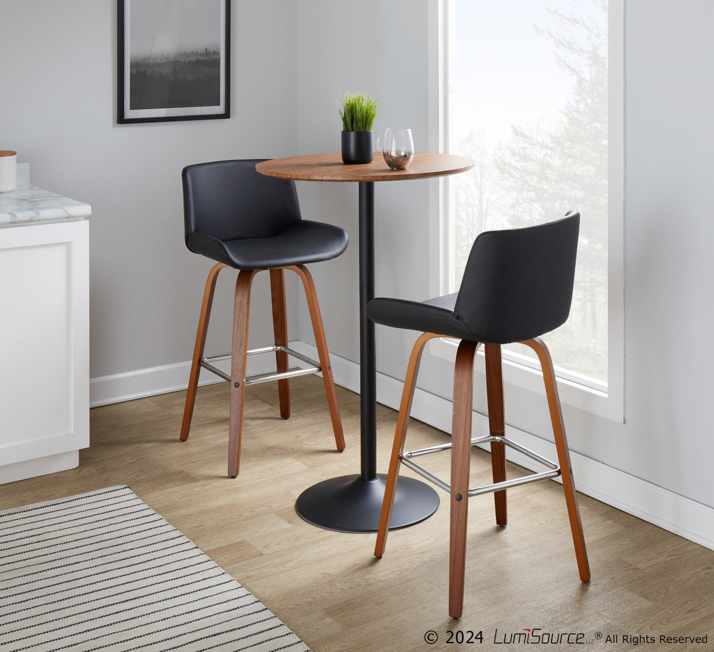 Majestic Office Furniture 30" Fixed-Height Barstool - Set of 2