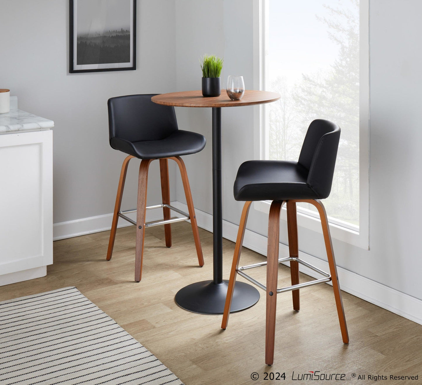 Majestic Office Furniture 30" Fixed-Height Barstool - Set of 2