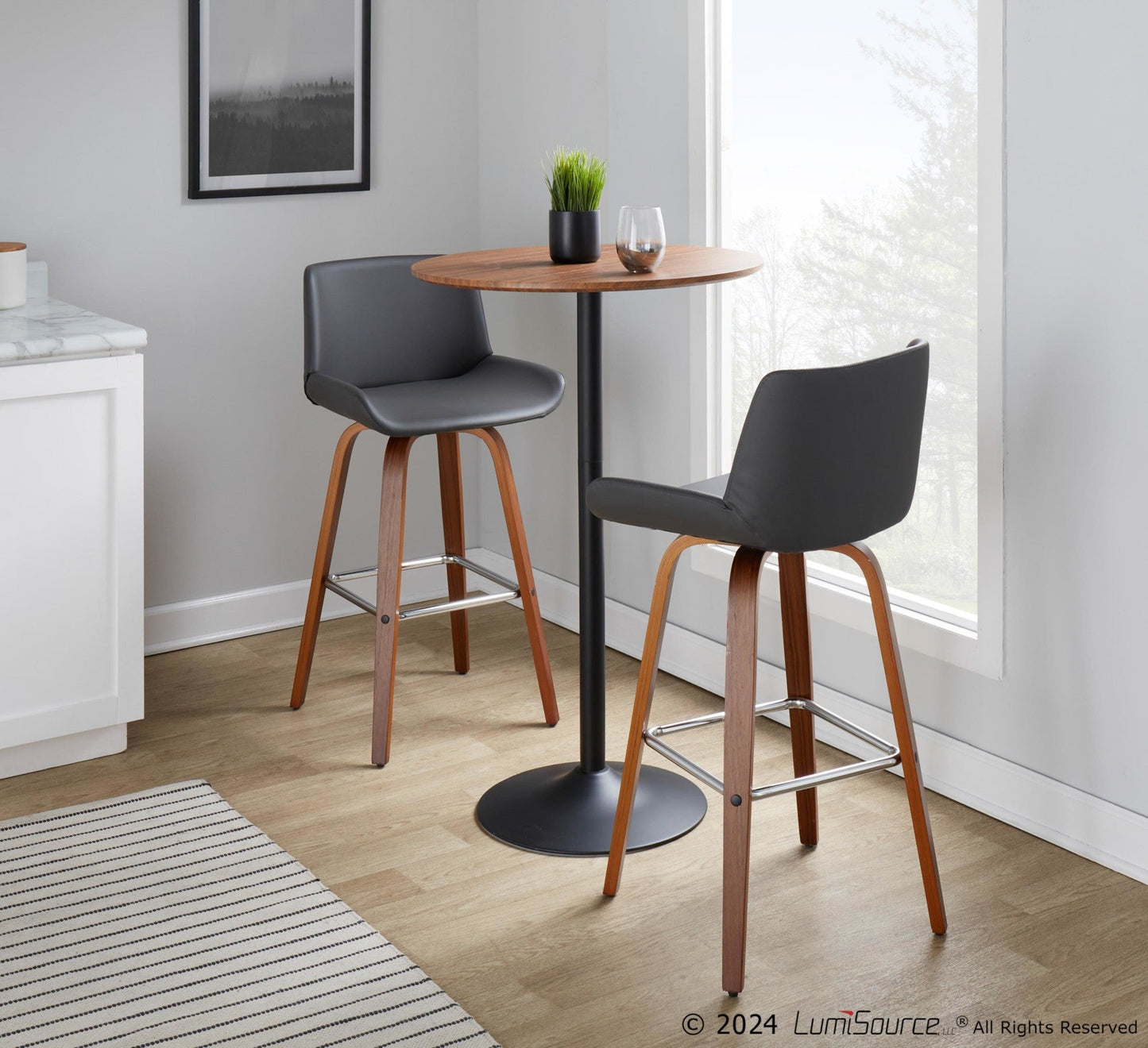 Majestic Office Furniture 30" Fixed-Height Barstool - Set of 2