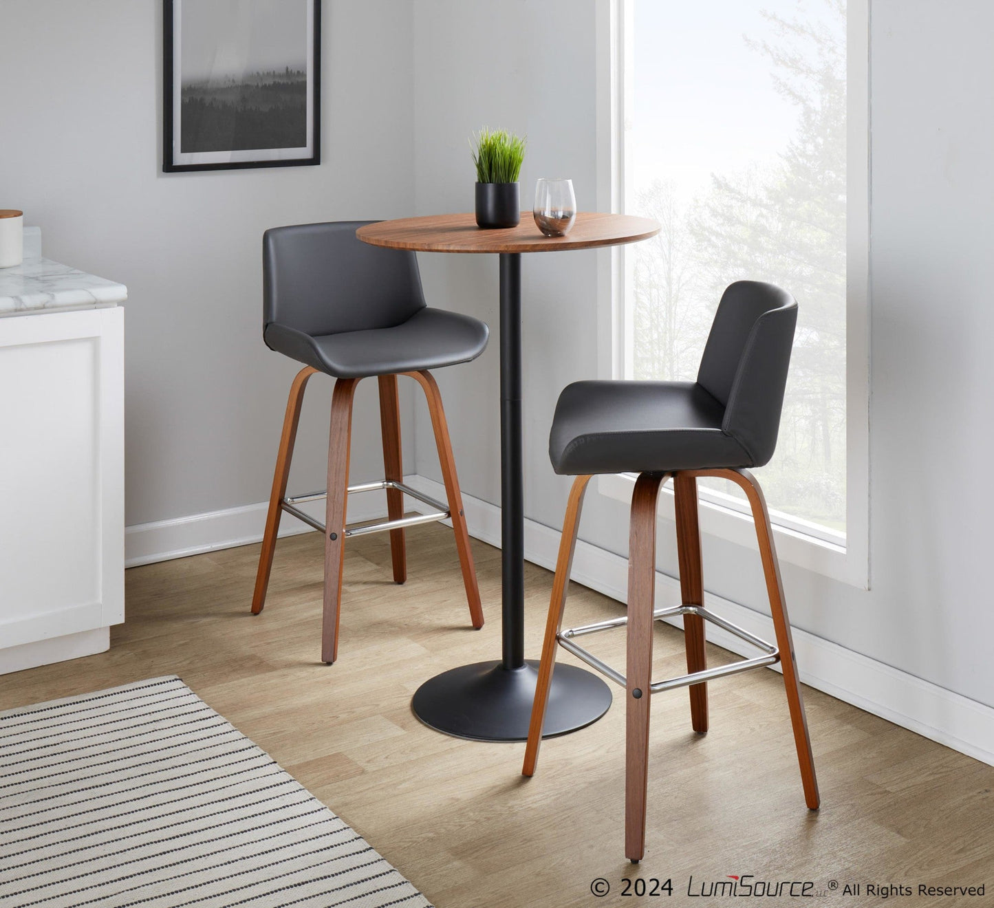 Majestic Office Furniture 30" Fixed-Height Barstool - Set of 2