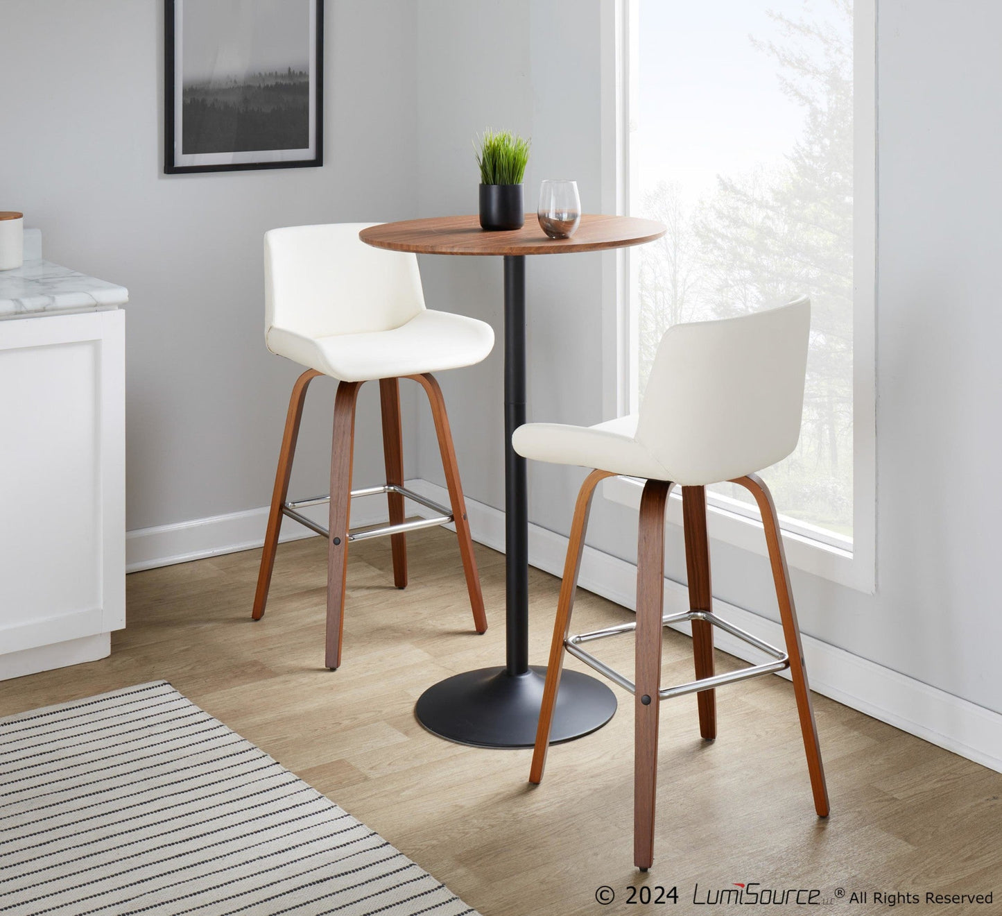 Majestic Office Furniture 30" Fixed-Height Barstool - Set of 2