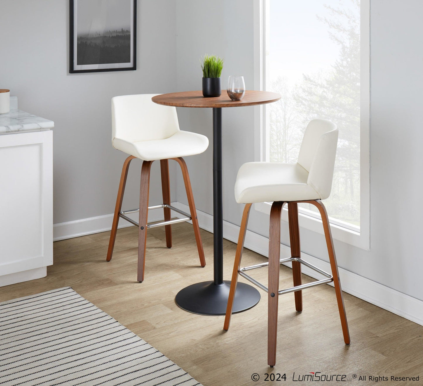 Majestic Office Furniture 30" Fixed-Height Barstool - Set of 2