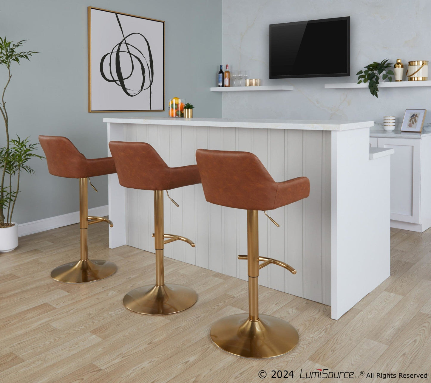 Majestic Office Furniture Adjustable Barstool - Set of 2
