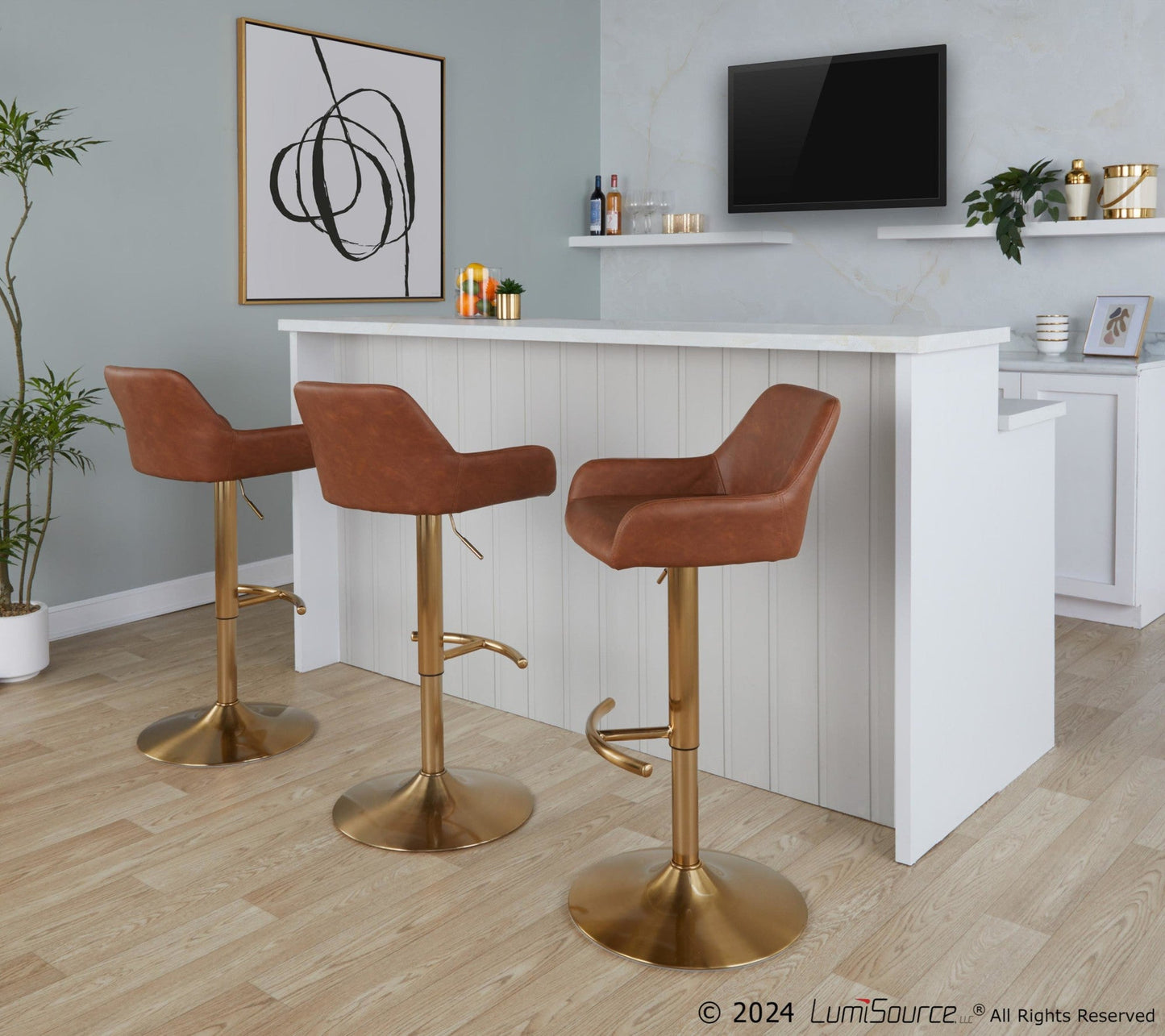 Majestic Office Furniture Adjustable Barstool - Set of 2