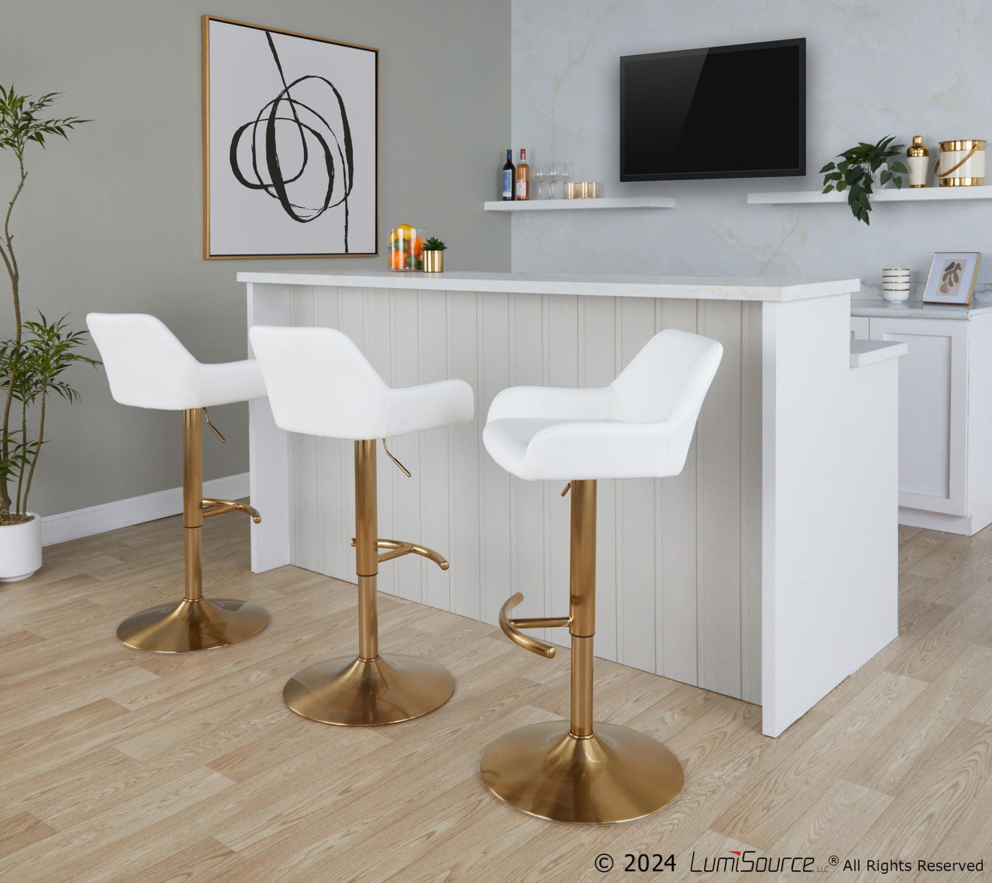 Majestic Office Furniture Adjustable Barstool - Set of 2