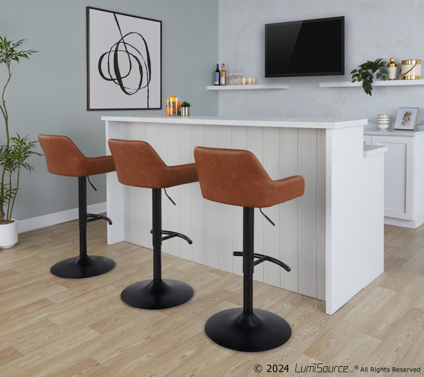 Majestic Office Furniture Adjustable Barstool - Set of 2