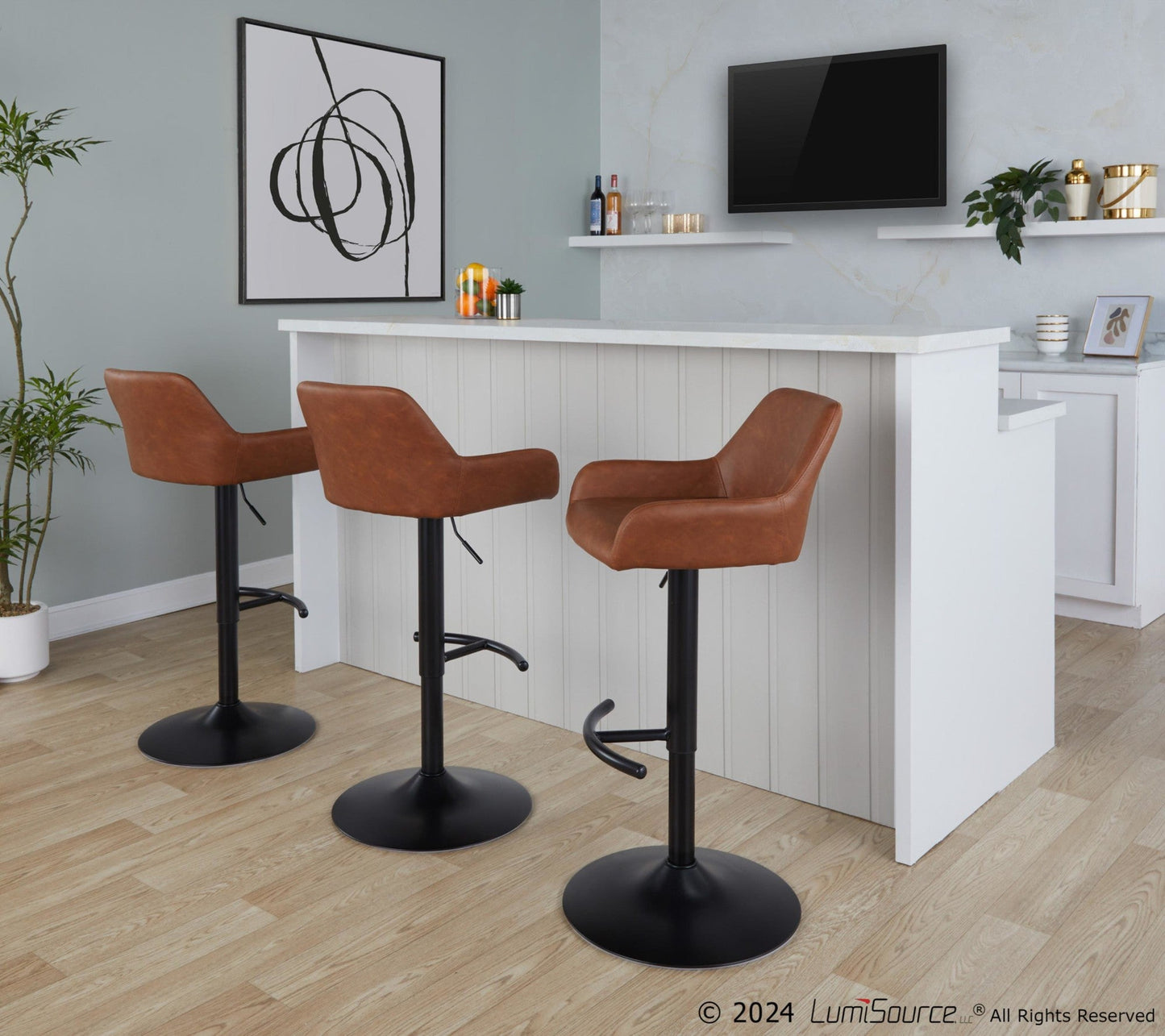 Majestic Office Furniture Adjustable Barstool - Set of 2
