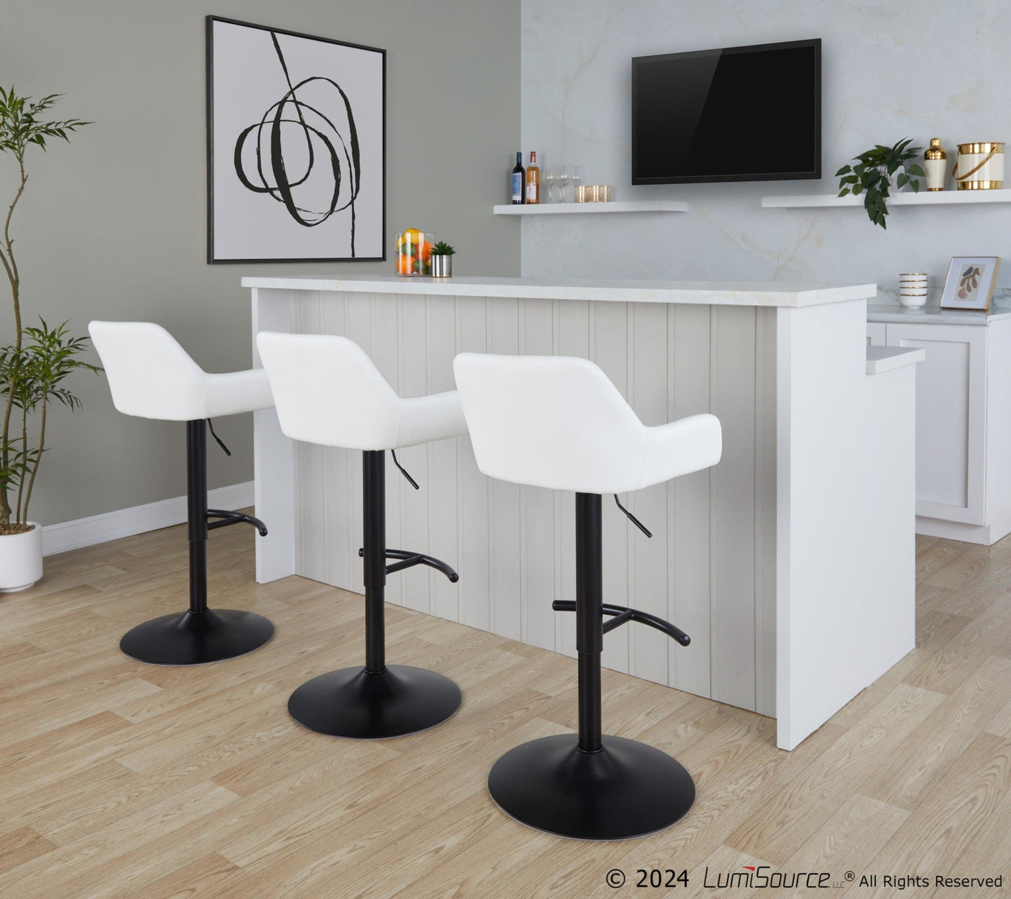 Majestic Office Furniture Adjustable Barstool - Set of 2