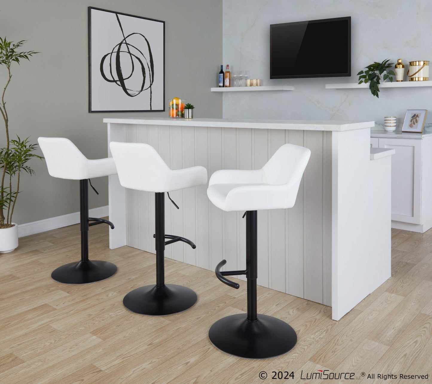 Majestic Office Furniture Adjustable Barstool - Set of 2