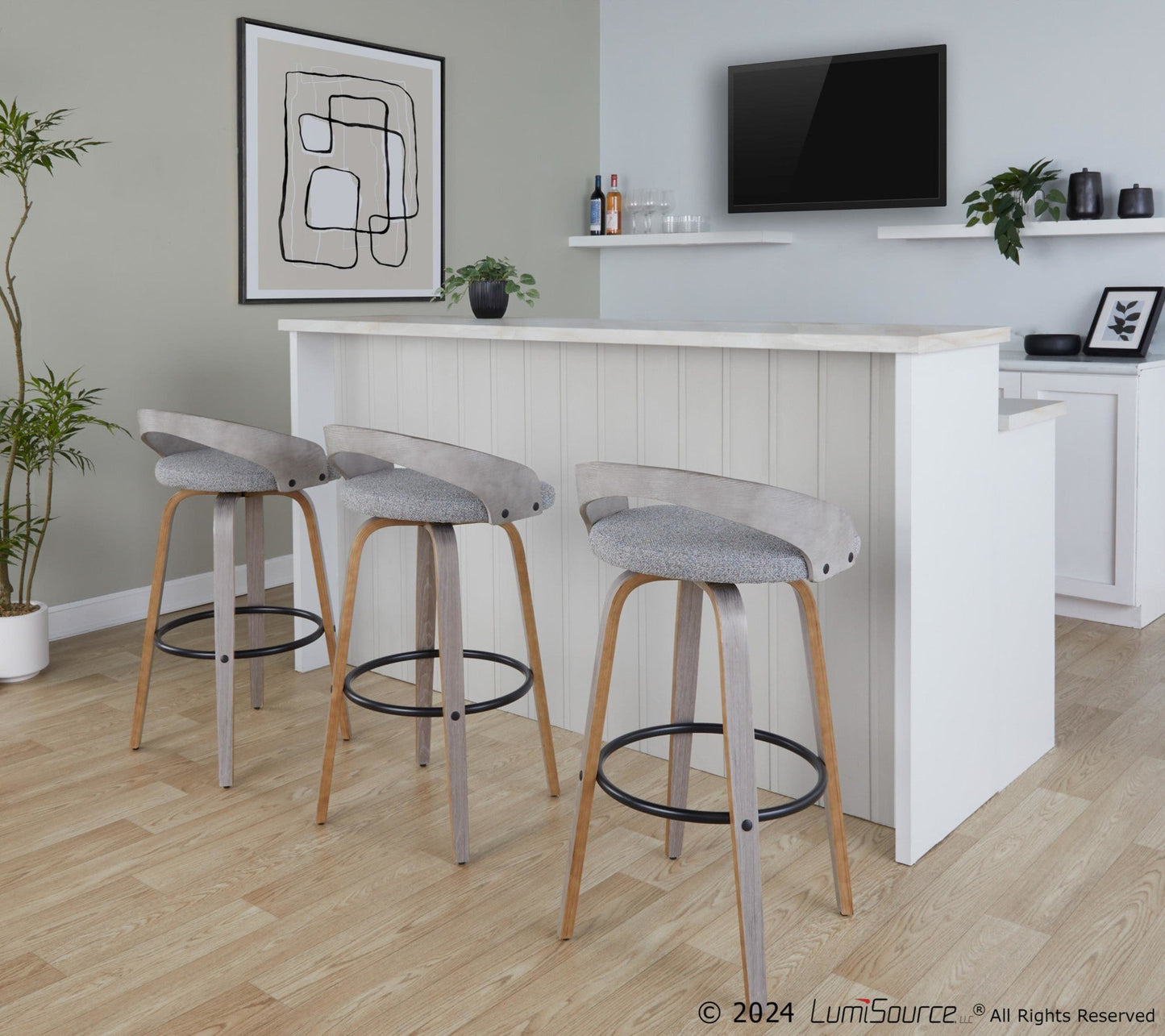 Majestic Office Furniture 30" Fixed-Height Barstool - Set of 2