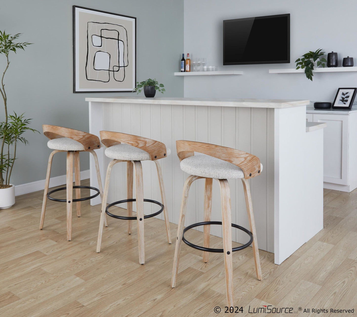 Majestic Office Furniture 30" Fixed-Height Barstool - Set of 2