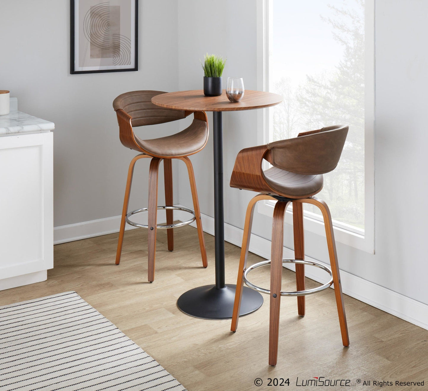 Majestic Office Furniture 30" Fixed-Height Barstool - Set of 2