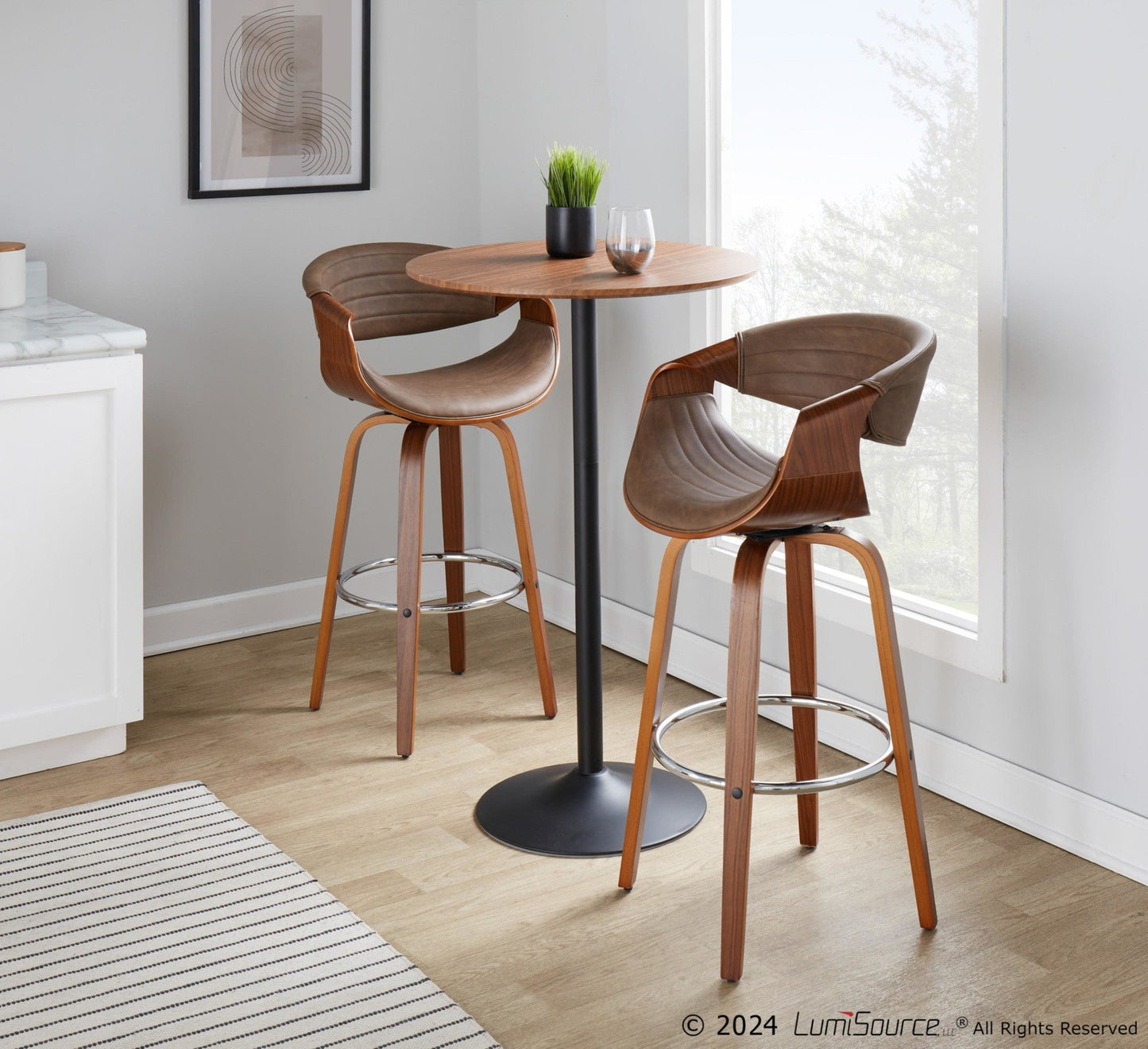 Majestic Office Furniture 30" Fixed-Height Barstool - Set of 2