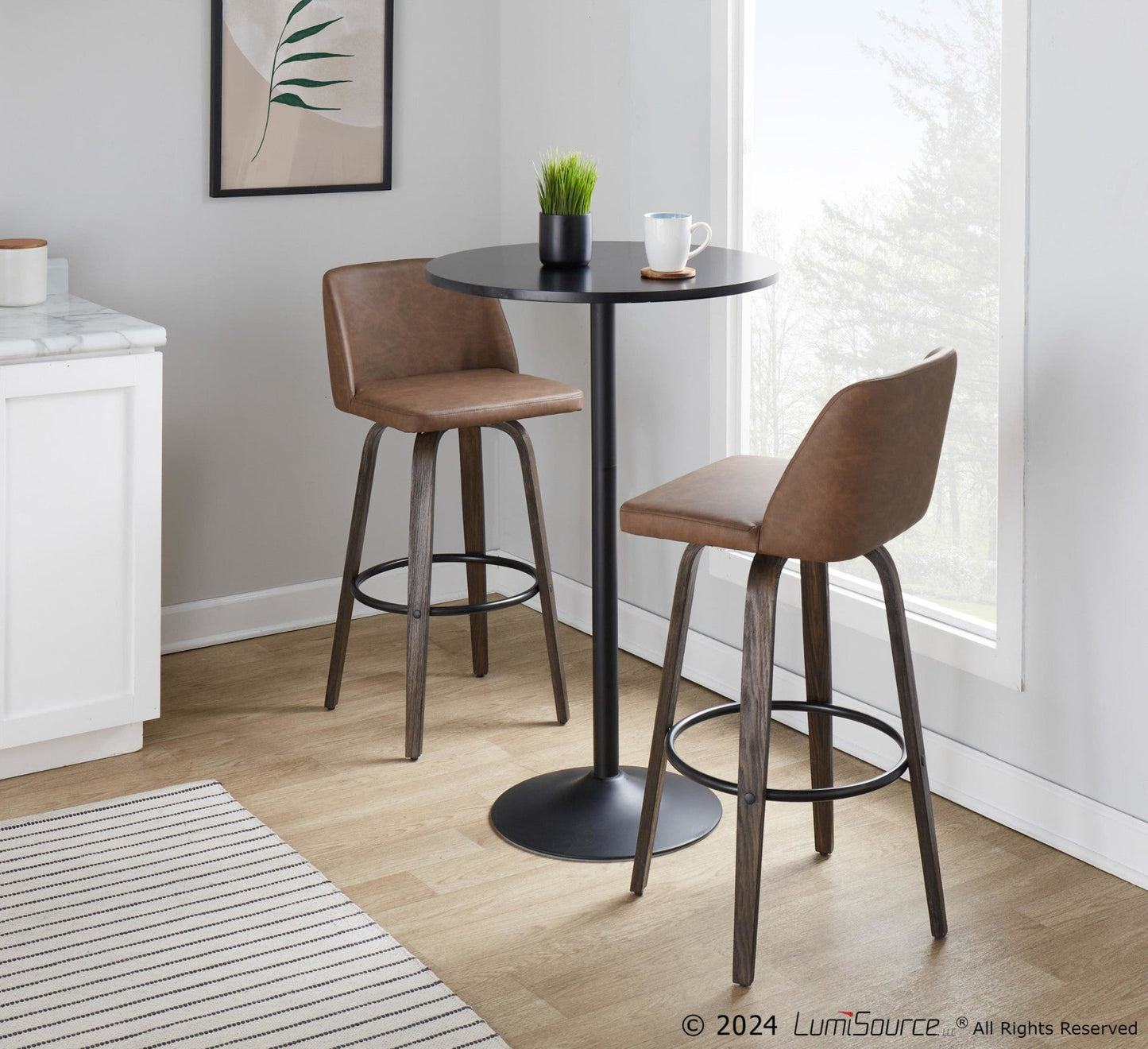 Majestic Office Furniture 30" Fixed-Height Barstool - Set of 2