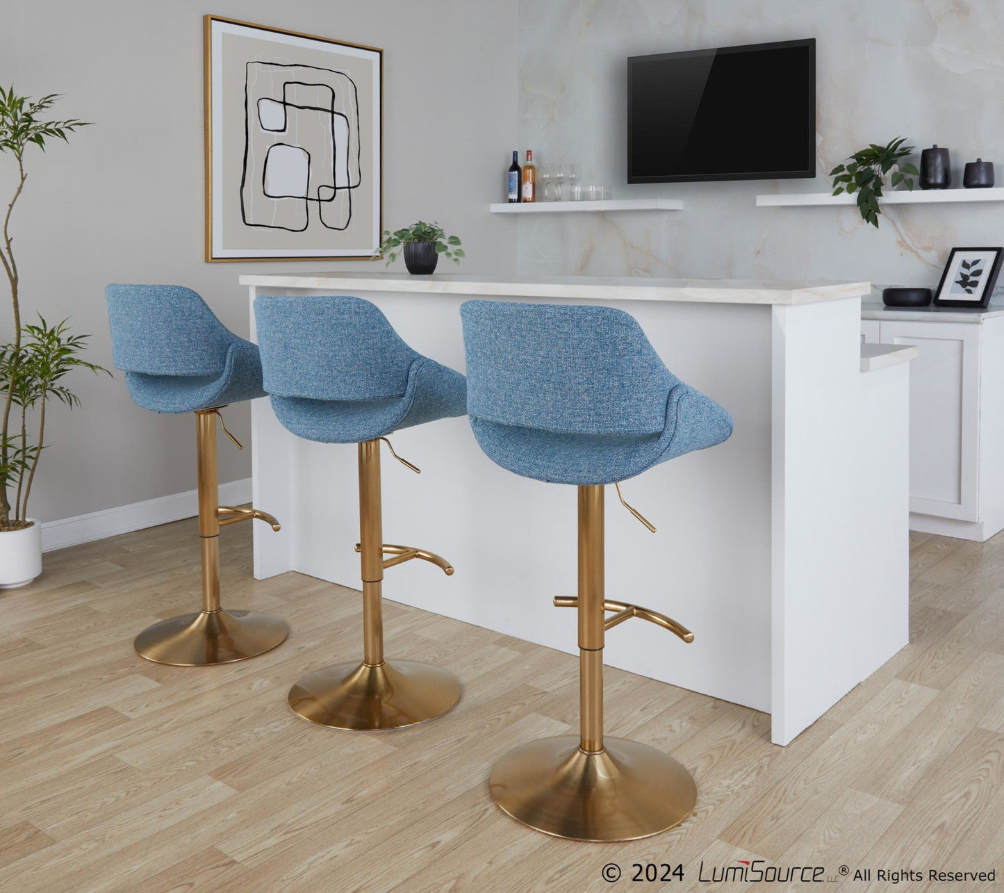 Majestic Office Furniture Adjustable Barstool - Set of 2