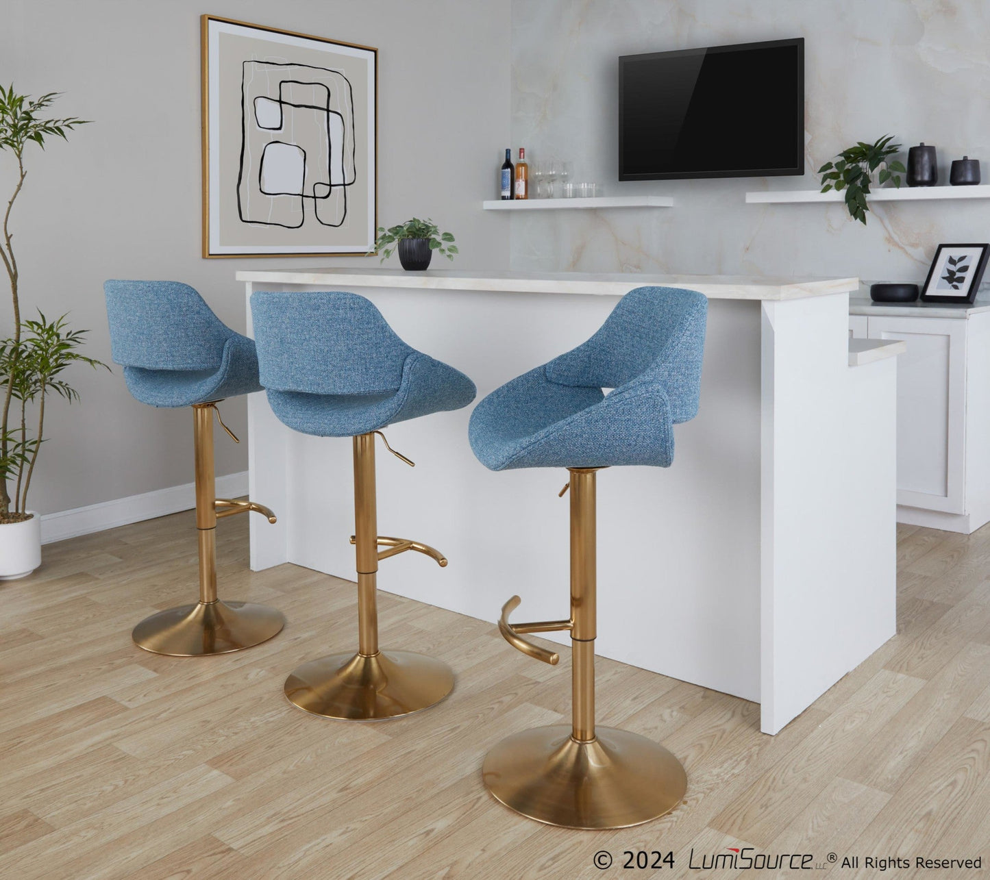 Majestic Office Furniture Adjustable Barstool - Set of 2