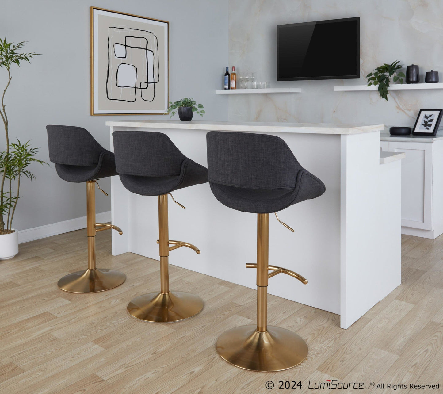 Majestic Office Furniture Adjustable Barstool - Set of 2