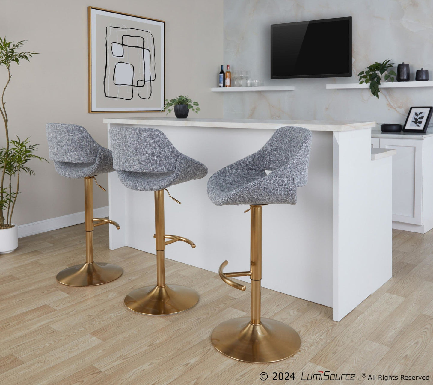 Majestic Office Furniture Adjustable Barstool - Set of 2