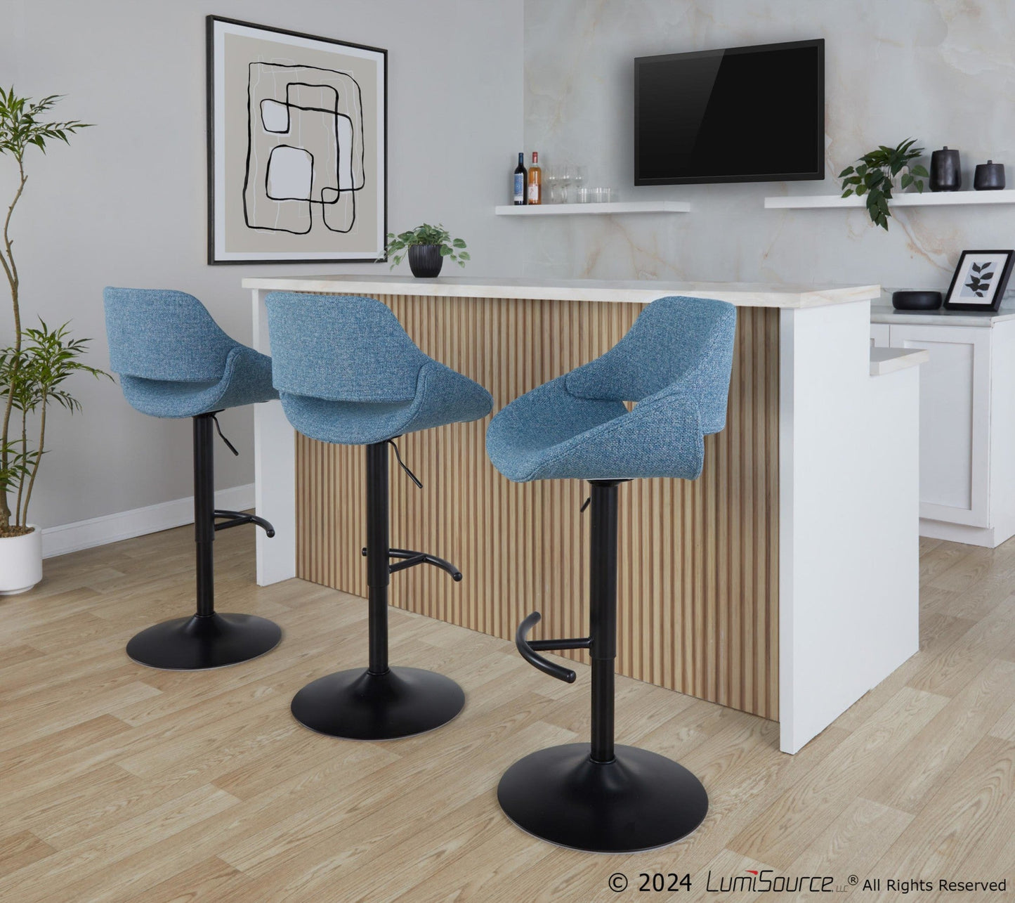 Majestic Office Furniture Adjustable Barstool - Set of 2