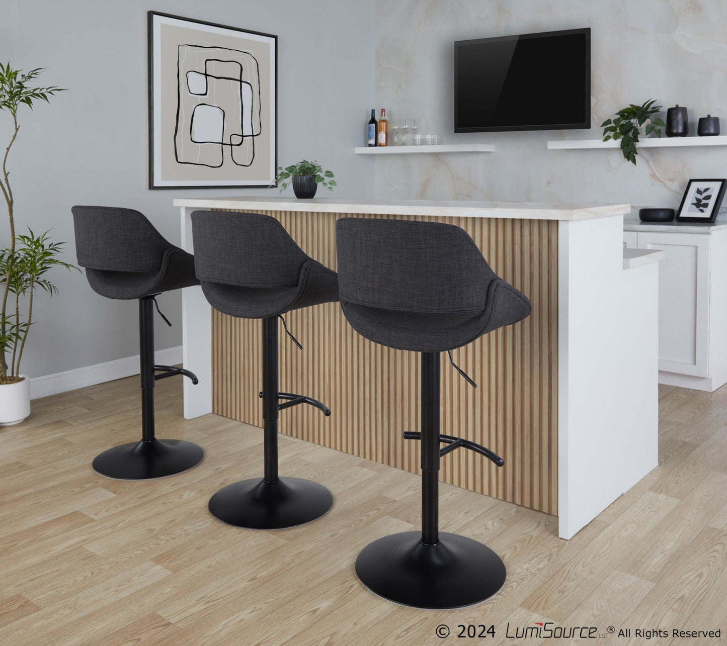 Majestic Office Furniture Adjustable Barstool - Set of 2
