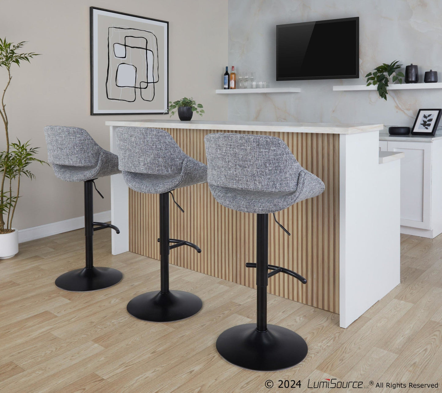 Majestic Office Furniture Adjustable Barstool - Set of 2