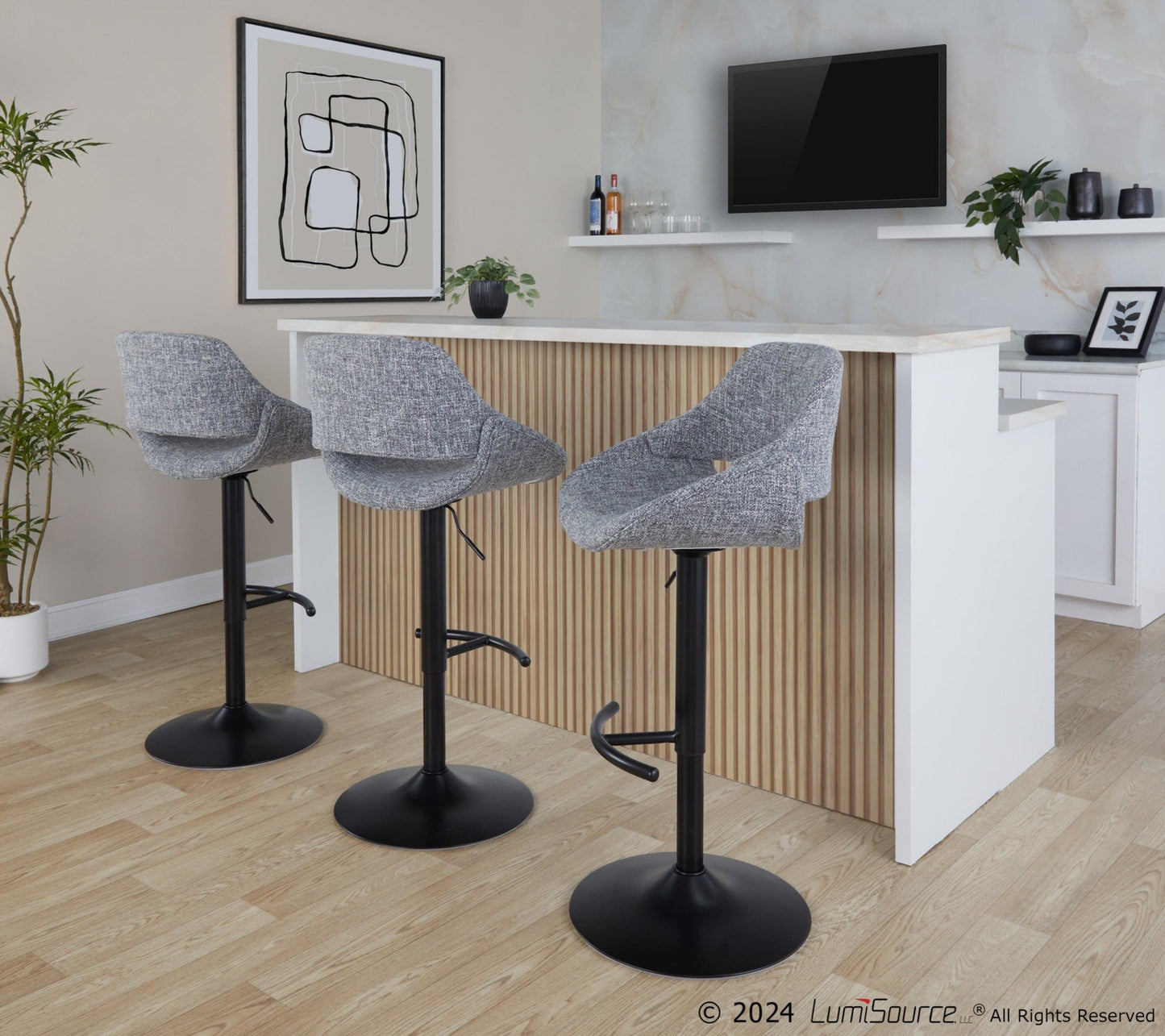 Majestic Office Furniture Adjustable Barstool - Set of 2