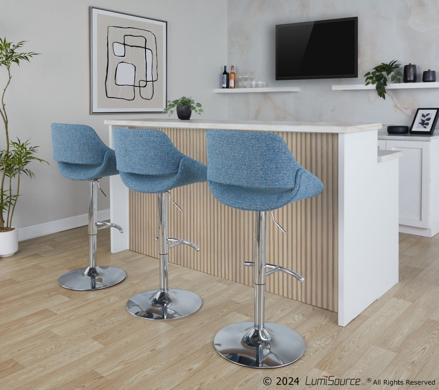 Majestic Office Furniture Adjustable Barstool - Set of 2