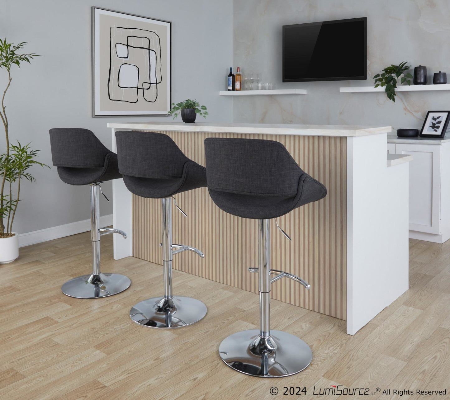 Majestic Office Furniture Adjustable Barstool - Set of 2