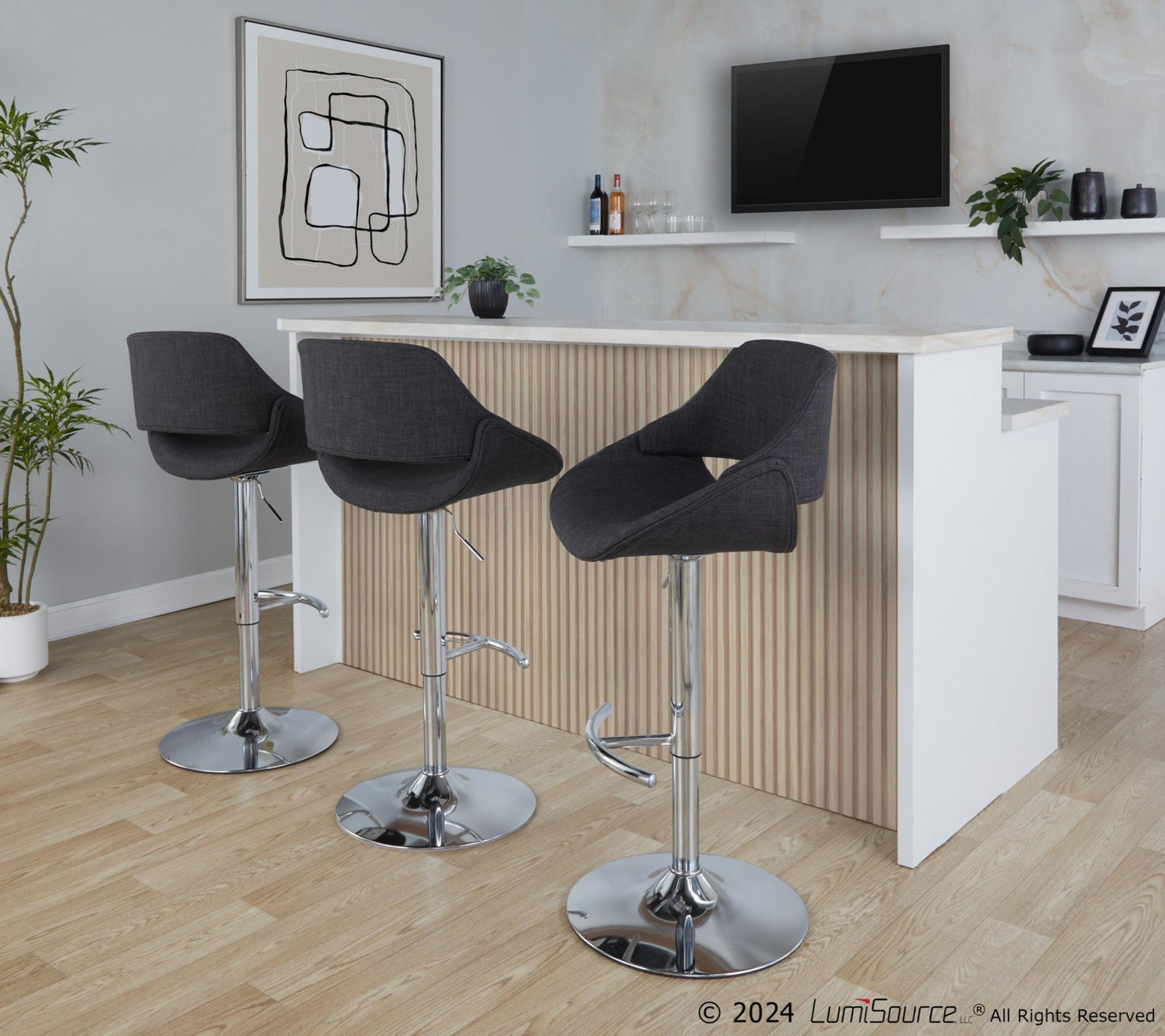 Majestic Office Furniture Adjustable Barstool - Set of 2