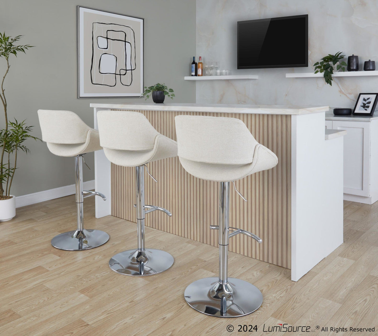 Majestic Office Furniture Adjustable Barstool - Set of 2