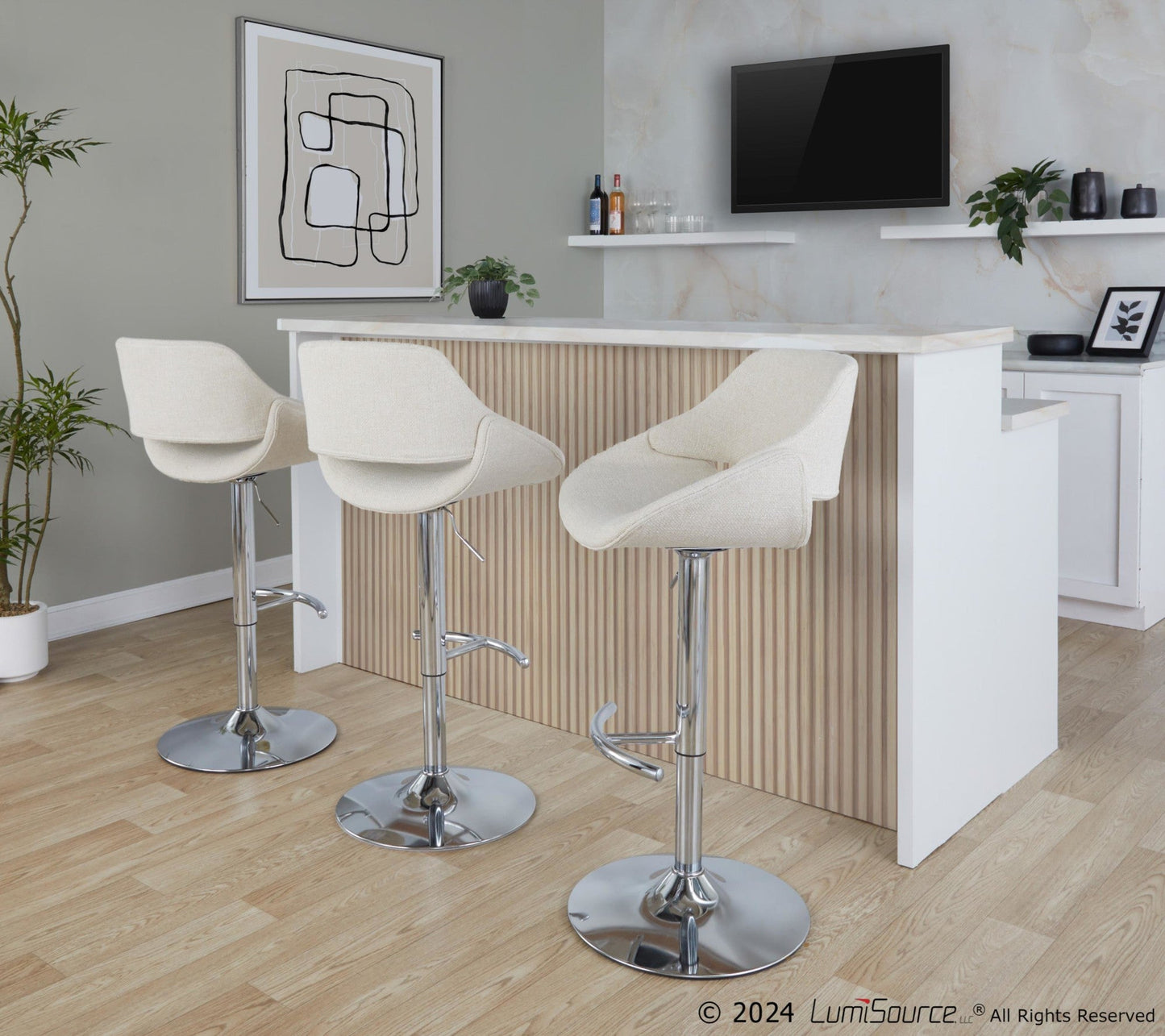 Majestic Office Furniture Adjustable Barstool - Set of 2
