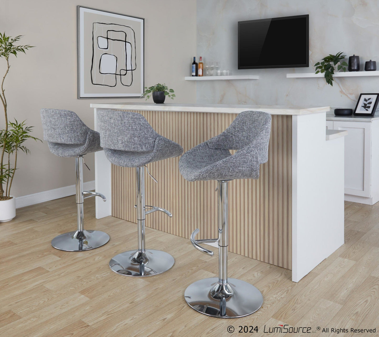 Majestic Office Furniture Adjustable Barstool - Set of 2