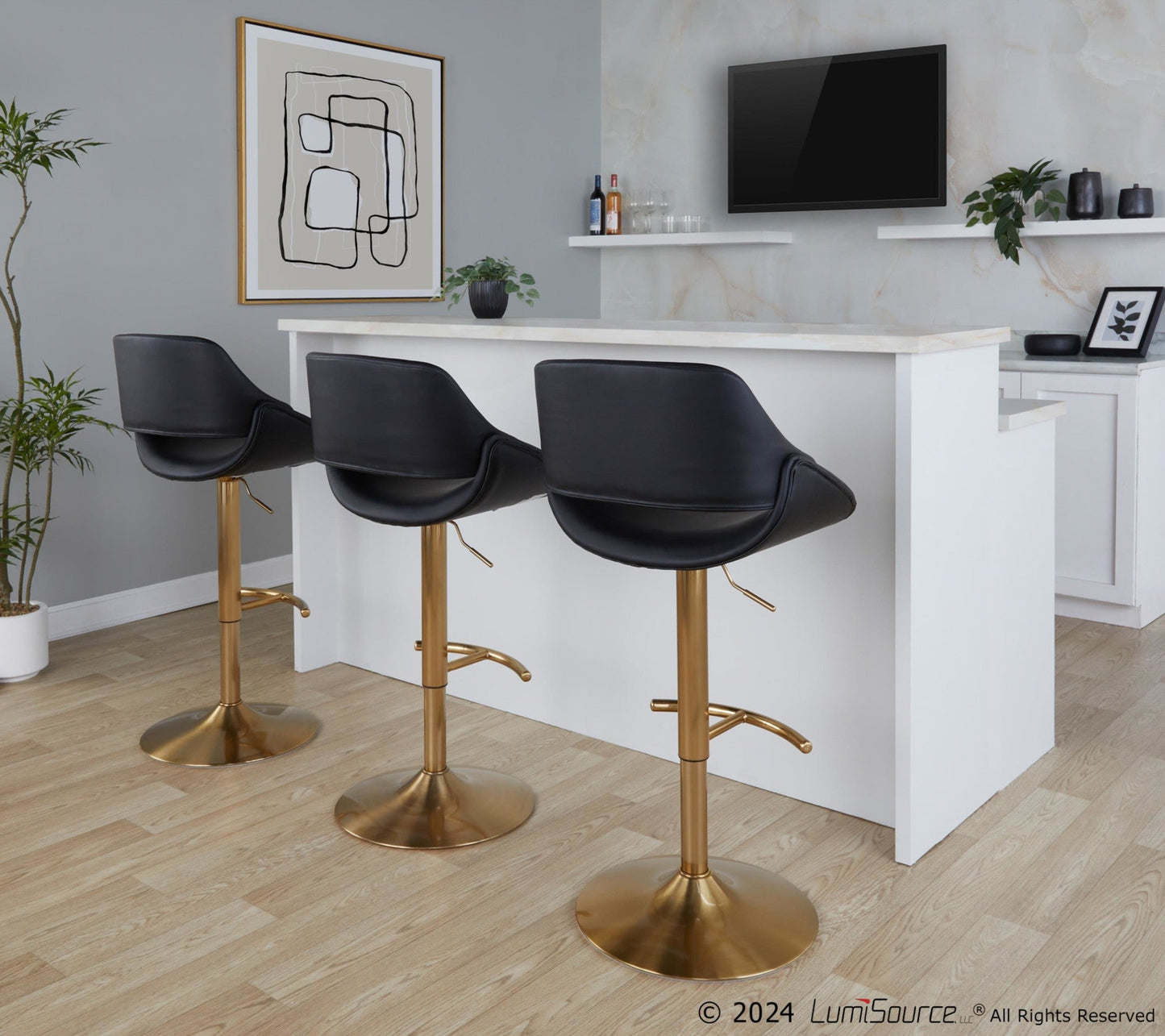 Majestic Office Furniture Adjustable Barstool - Set of 2
