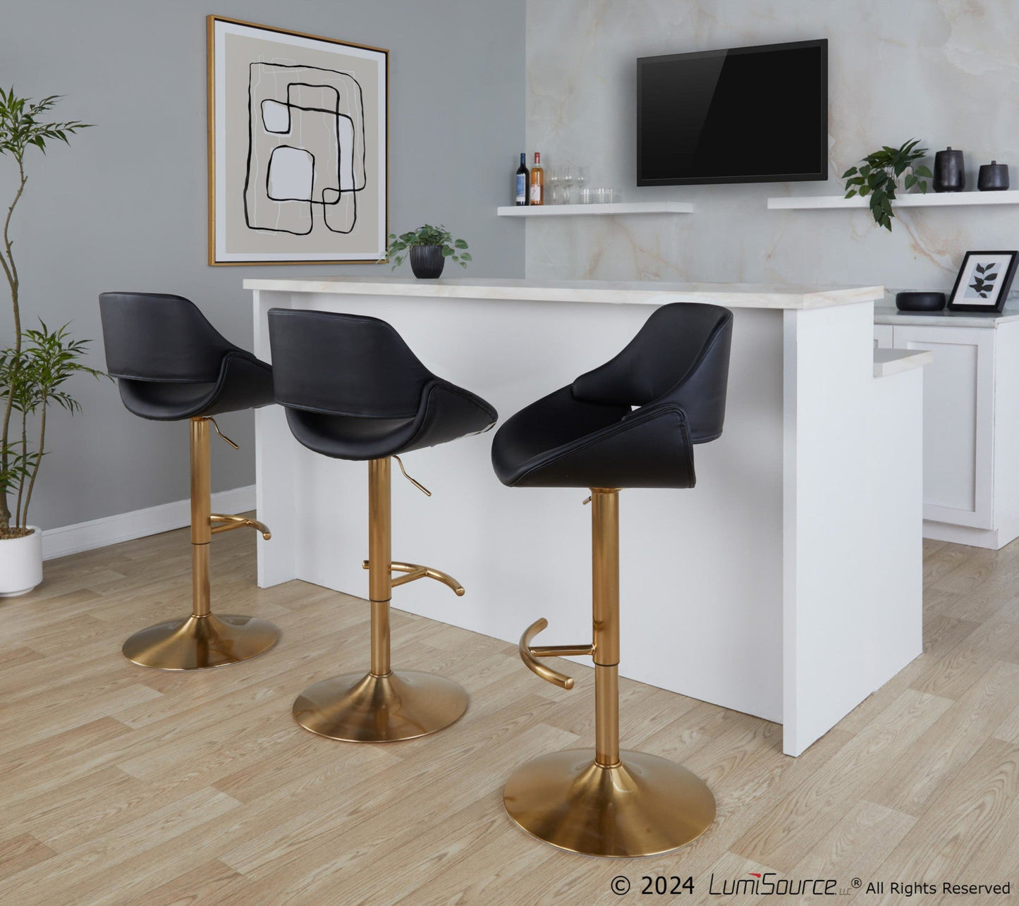 Majestic Office Furniture Adjustable Barstool - Set of 2