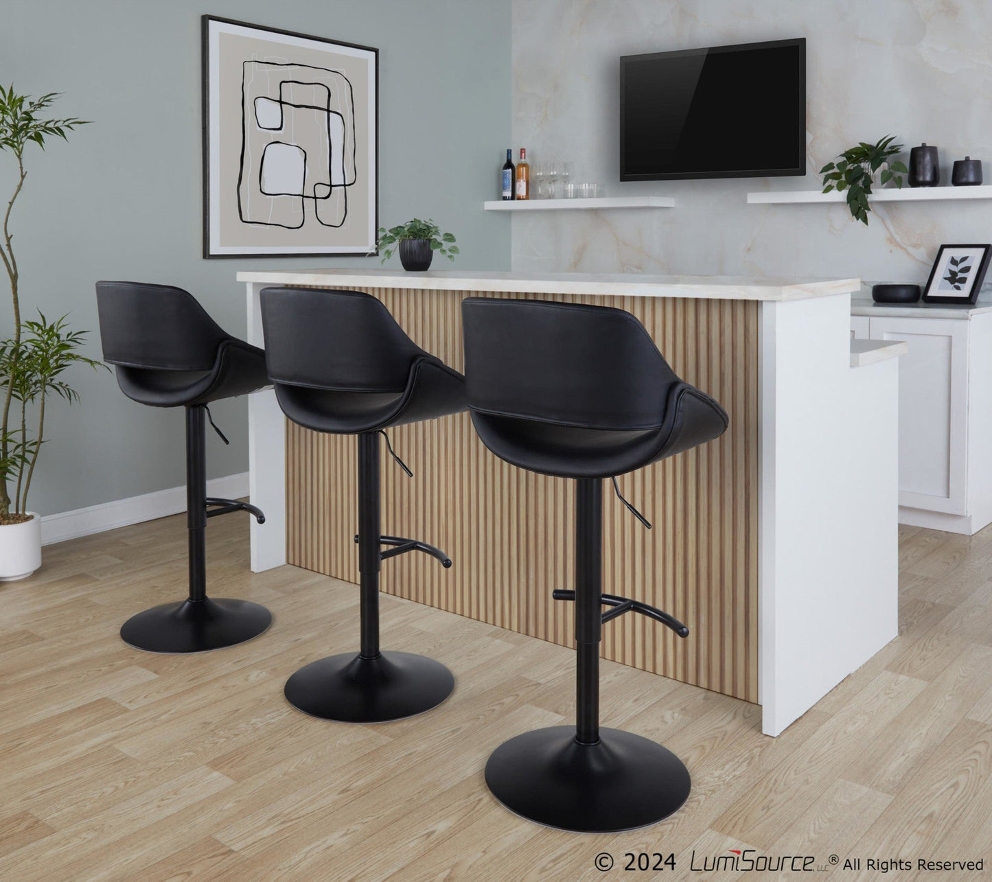 Majestic Office Furniture Adjustable Barstool - Set of 2