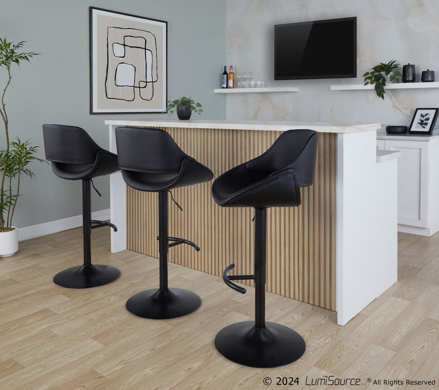 Majestic Office Furniture Adjustable Barstool - Set of 2