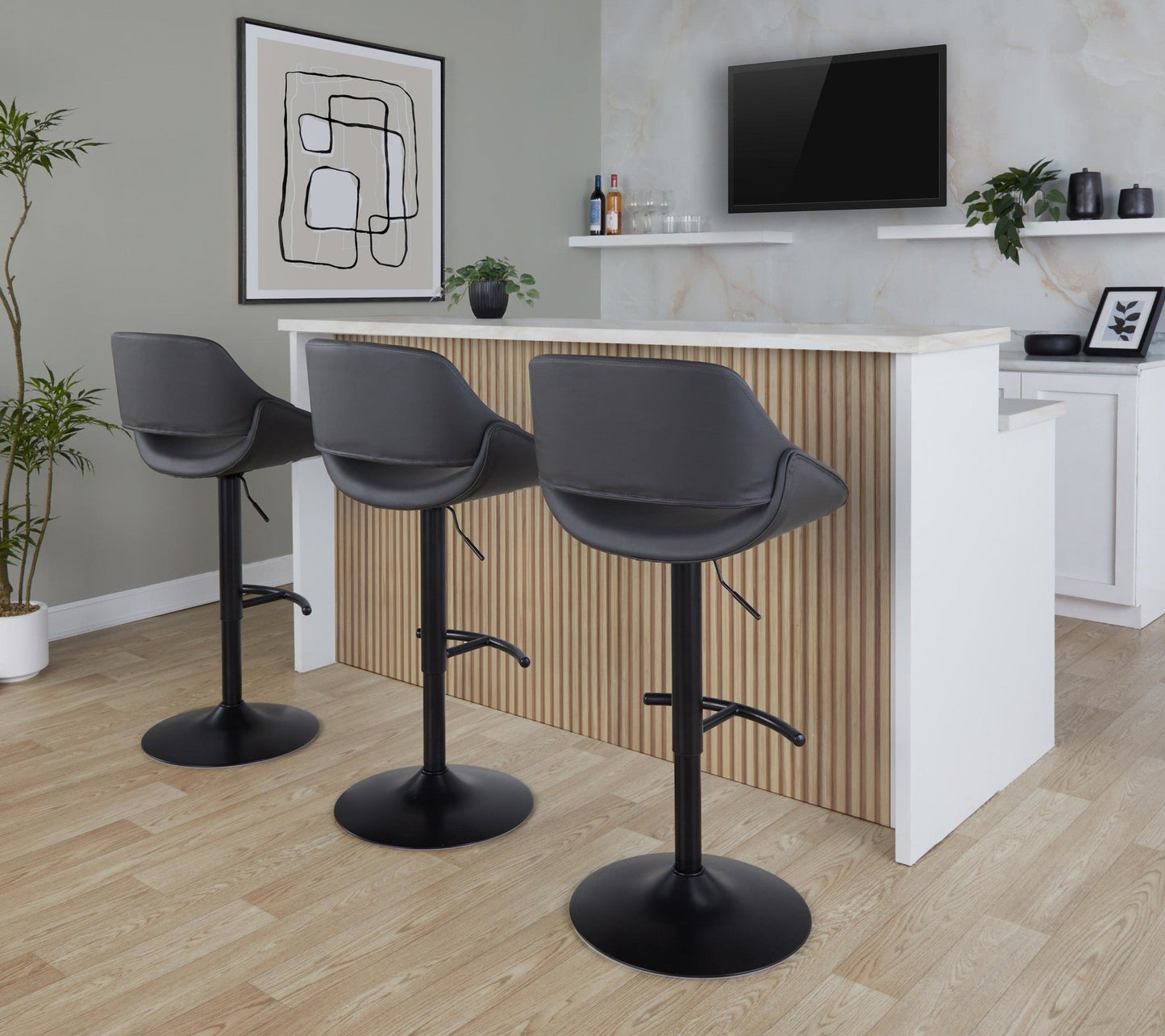 Majestic Office Furniture Adjustable Barstool - Set of 2