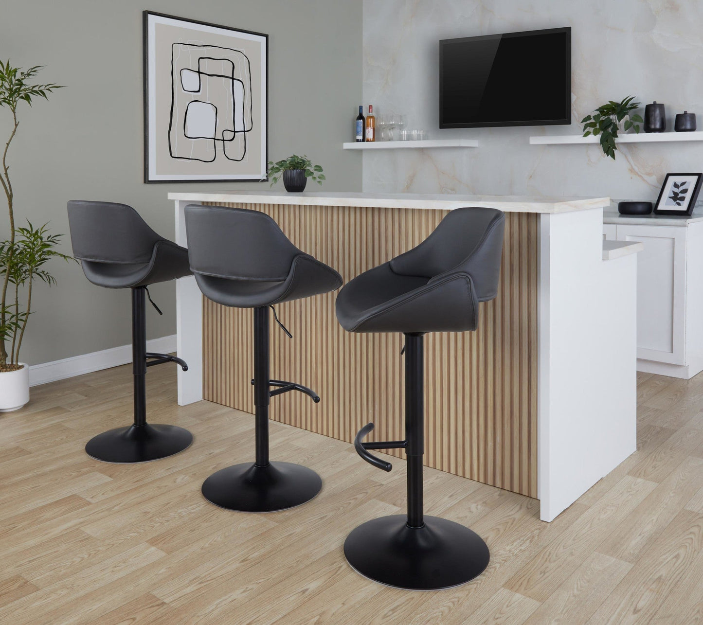Majestic Office Furniture Adjustable Barstool - Set of 2