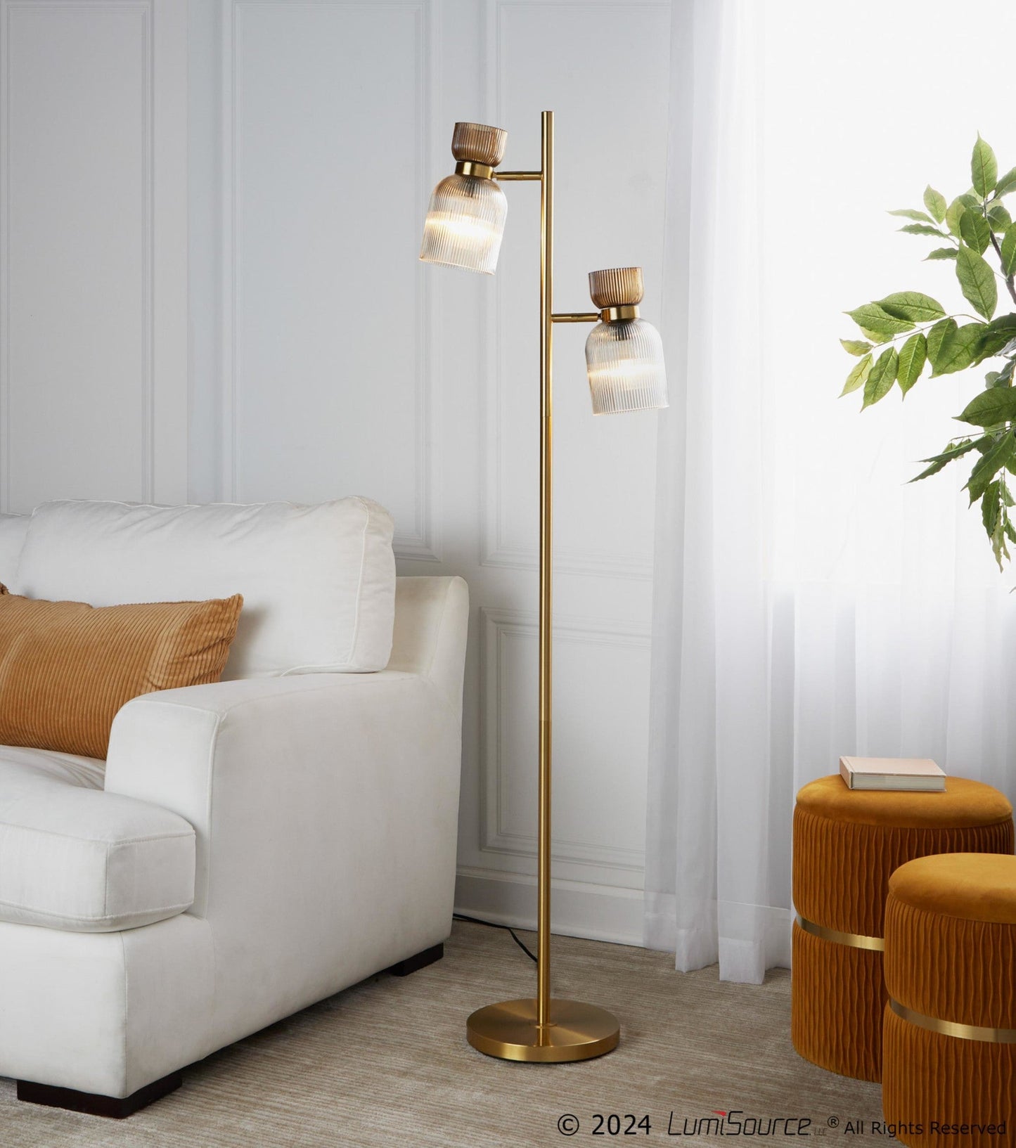 Majestic Office Furniture 62" Metal Floor Lamp
