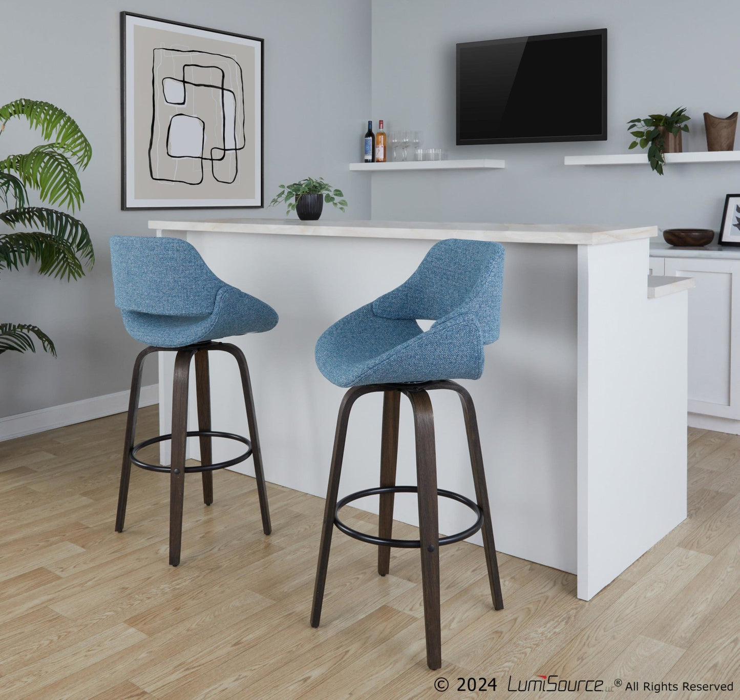 Majestic Office Furniture 30" Fixed-Height Barstool - Set of 2