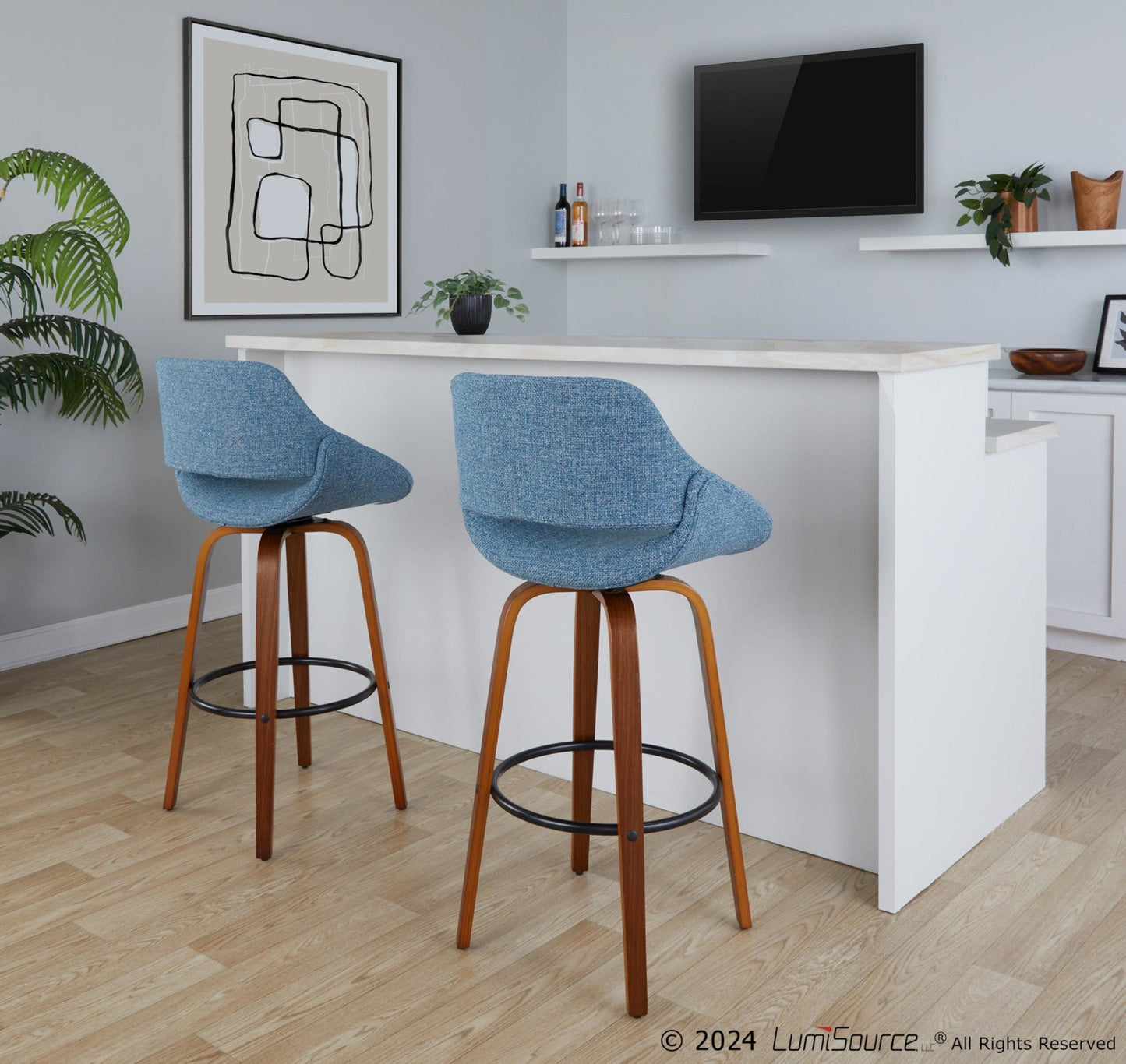 Majestic Office Furniture 30" Fixed-Height Barstool - Set of 2