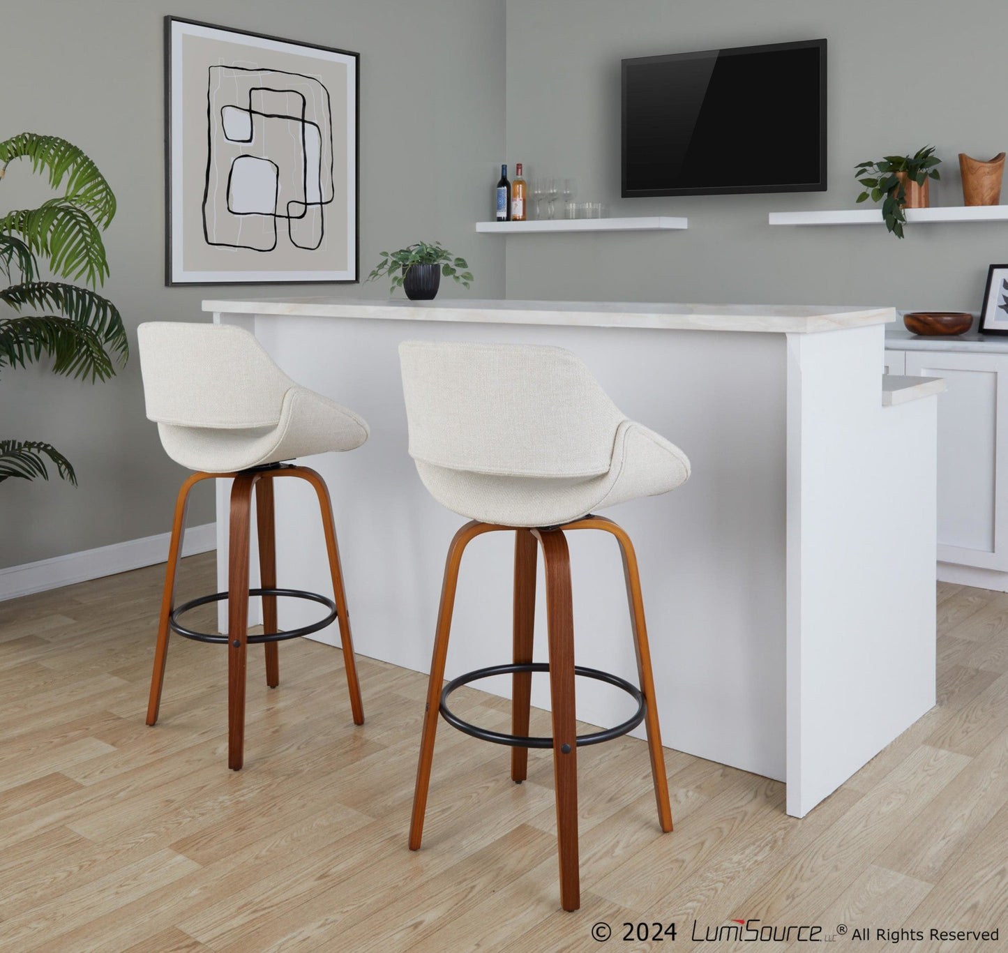 Majestic Office Furniture 30" Fixed-Height Barstool - Set of 2